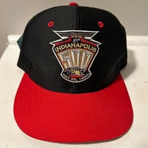 Vintage 90s 1997 Logo 7 Indianapolis 500 two tone twill racing SnapBack hat cap